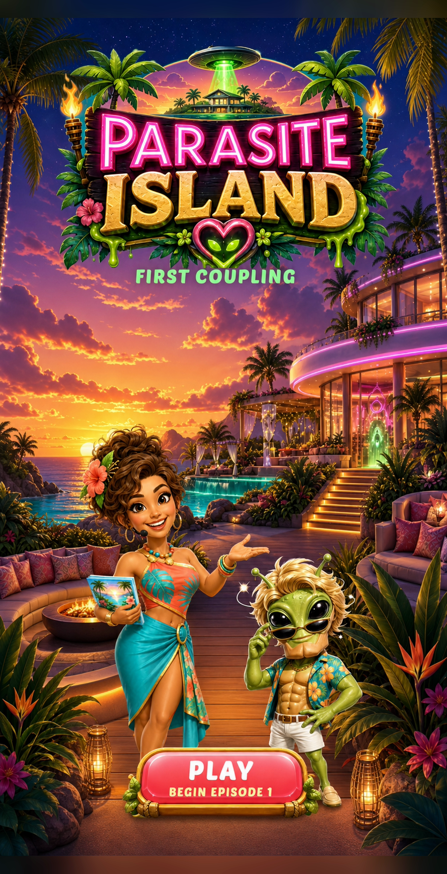 Parasite Island Merger title screen